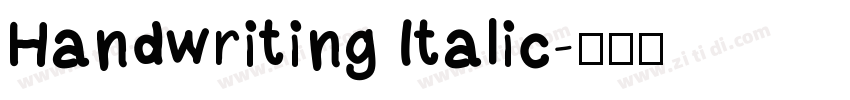 Handwriting Italic字体转换